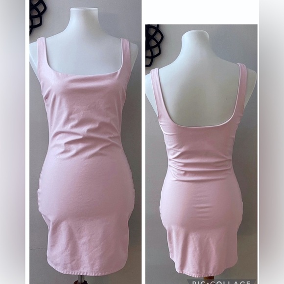 Naked Wardrobe Pink Faux Leather Tank Mini Dress Party Nightout Chic Fun - Picture 2 of 6